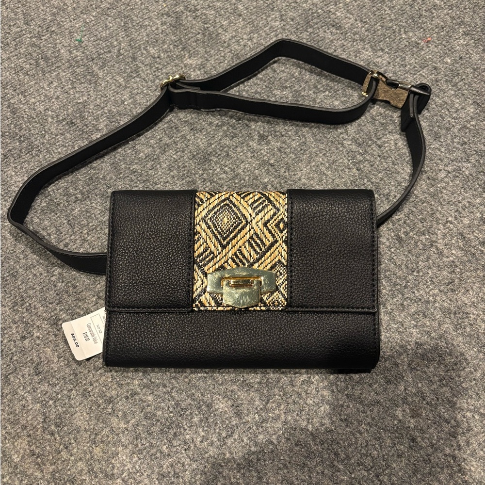 Neiman Marcus Black and Gold Clutch